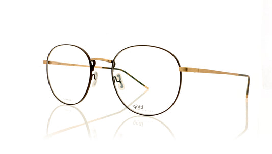 Götti Dago GB-BR Gold Brushed Brown Glasses - Angle