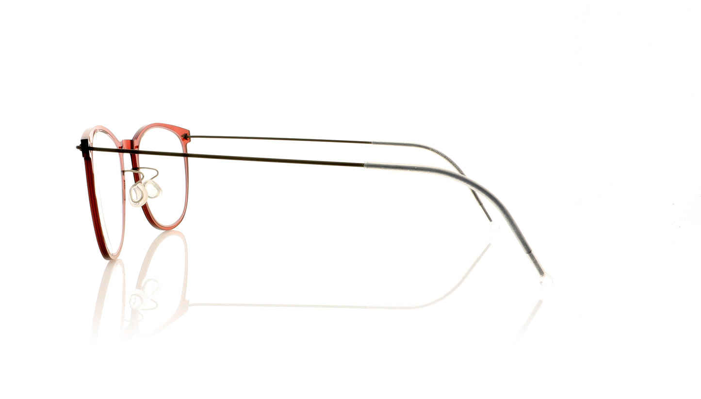 Lindberg n.o.w.titanium 6529 C06 Burgundy crystal Glasses - Side