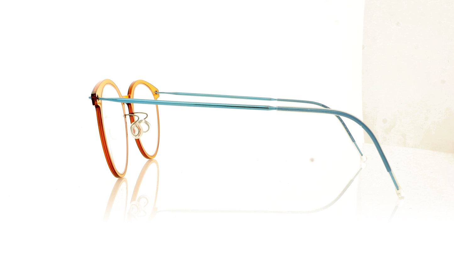 Lindberg n.o.w 6537 C09 PU14 Brown Blue Glasses - Side