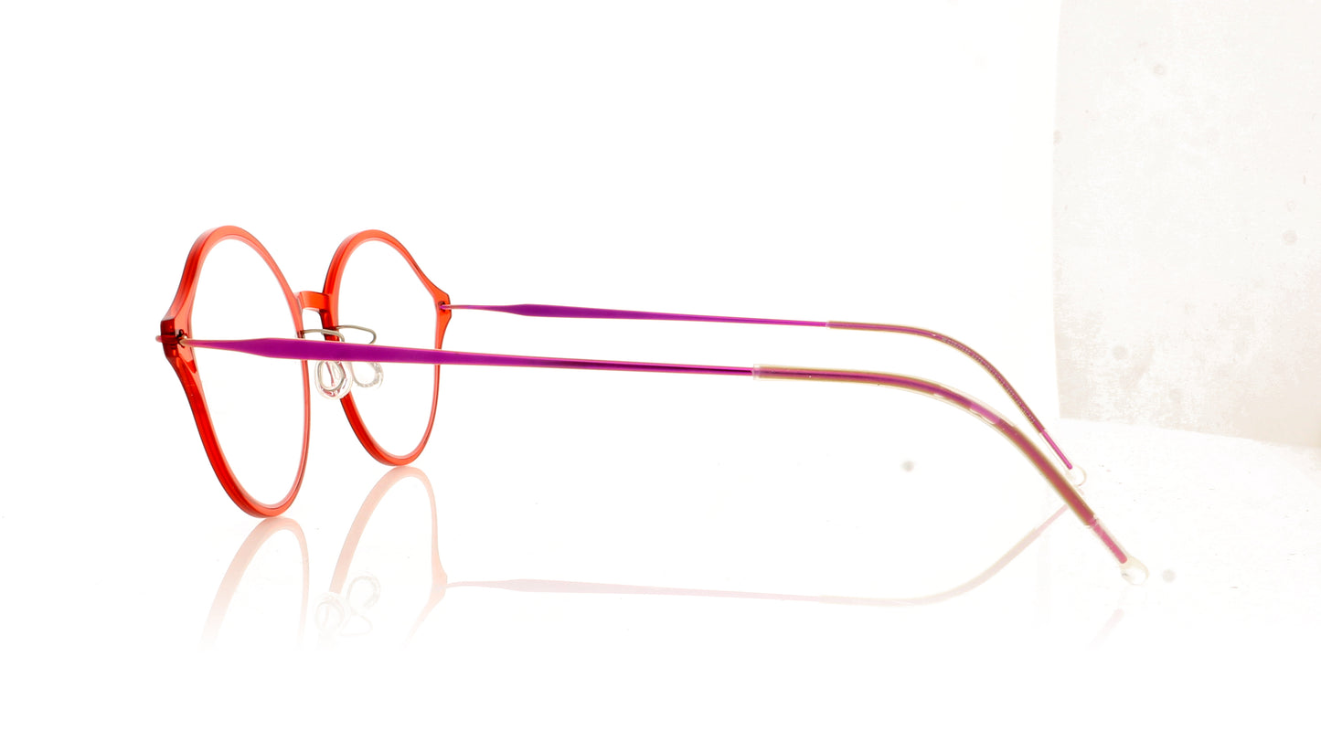Lindberg n.o.w 6558 C12 T803 P75 Red Purple Glasses - Side