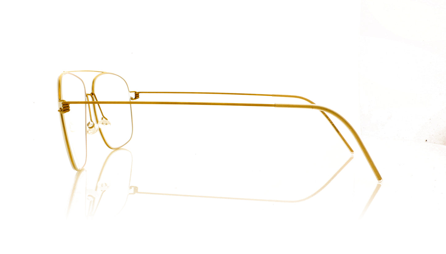 Lindberg air titanium rim Mikkel GT-B Matt gold Glasses - Side