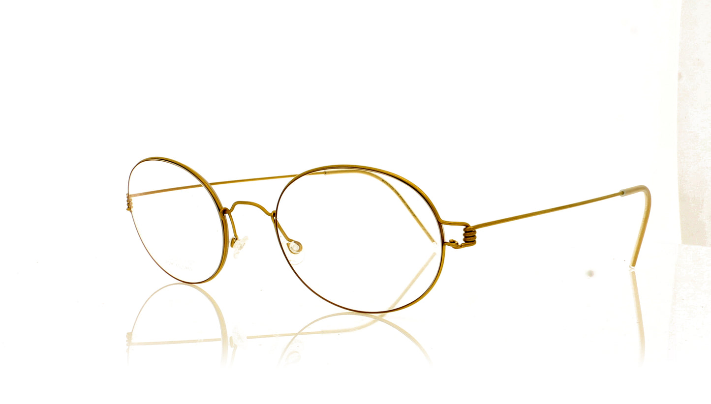 Lindberg Air Rim York GT GR69 Gold Glasses - Angle