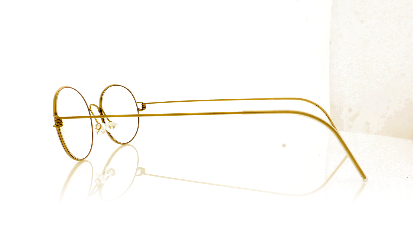 Lindberg Air Rim York GT GR69 Gold Glasses - Side