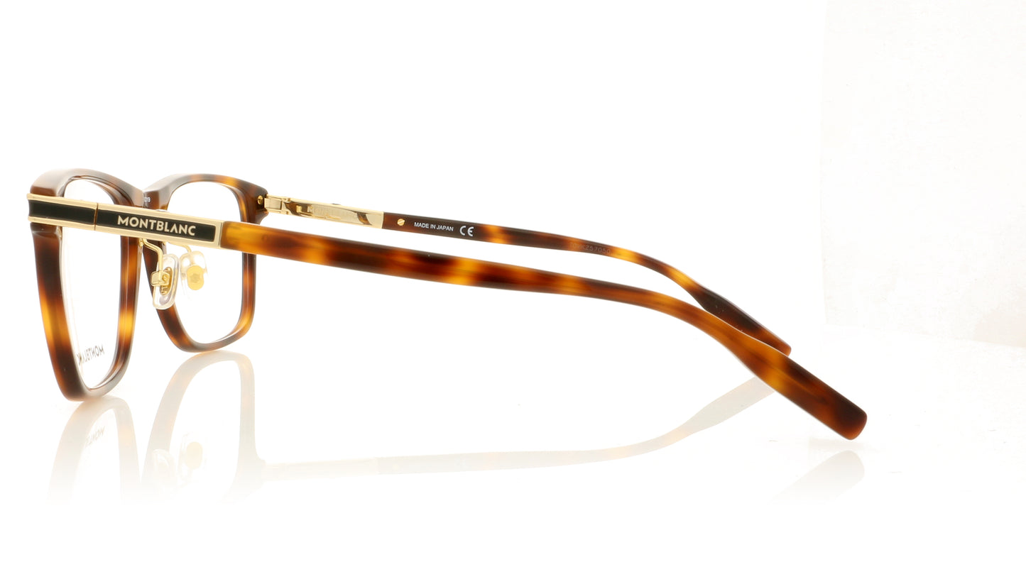 Mont Blanc MB0042O 2 Havana Glasses - Side