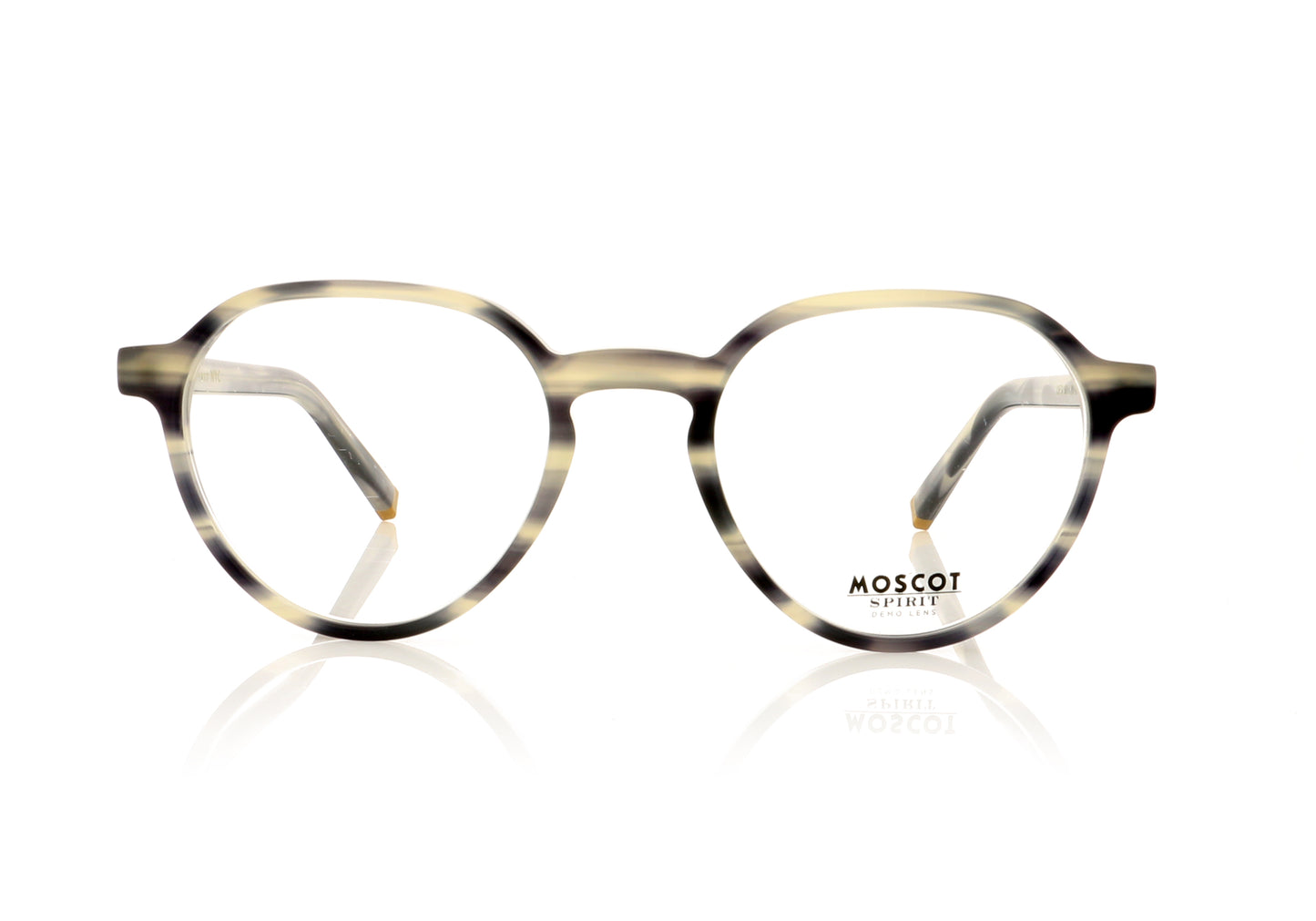 Moscot Les Grey Grey Tortoise Glasses - Front
