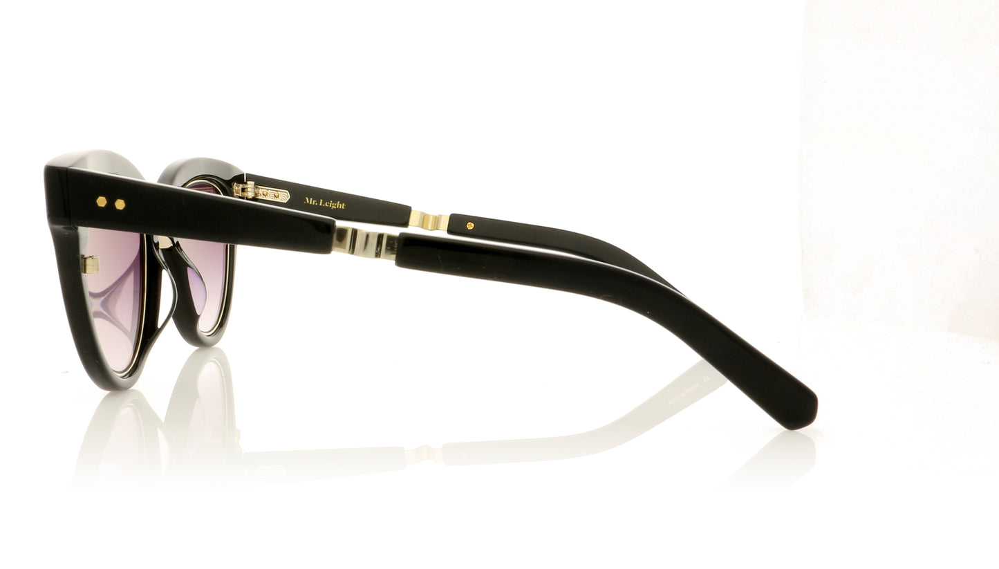 Mr. Leight Madison S BK-12KG/SFBK Black-12K White Gold Glasses - Side