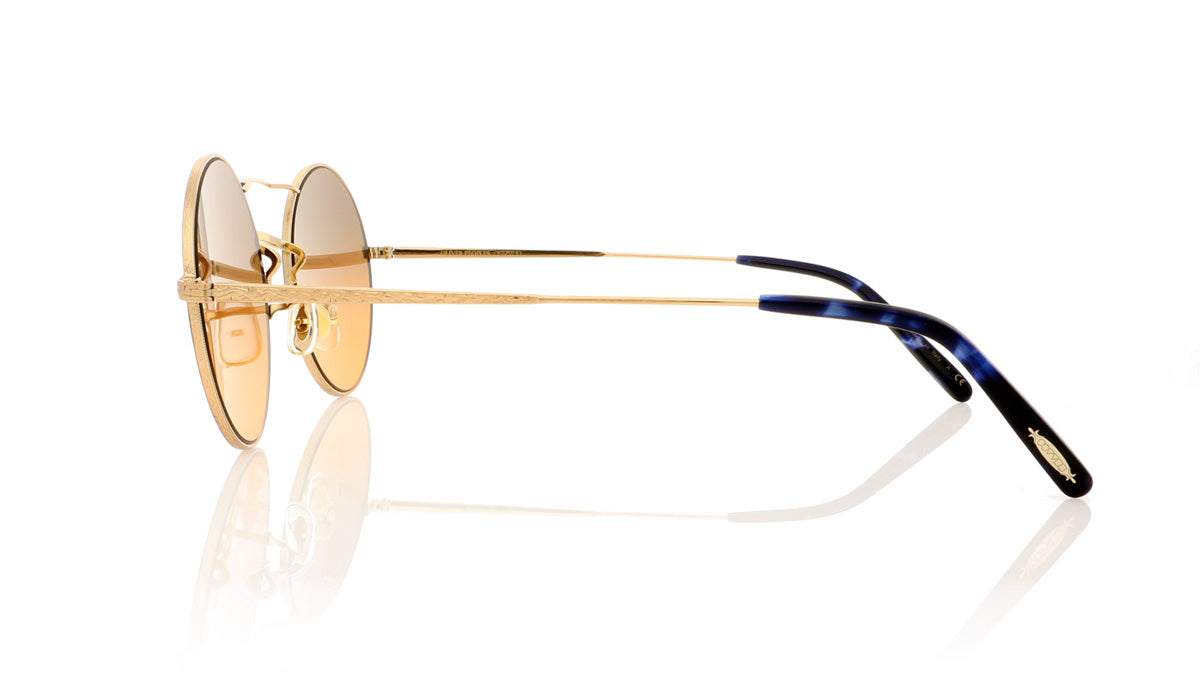 Oliver Peoples Nickol OV1214S 527156 Brushed Gold Sunglasses - Side