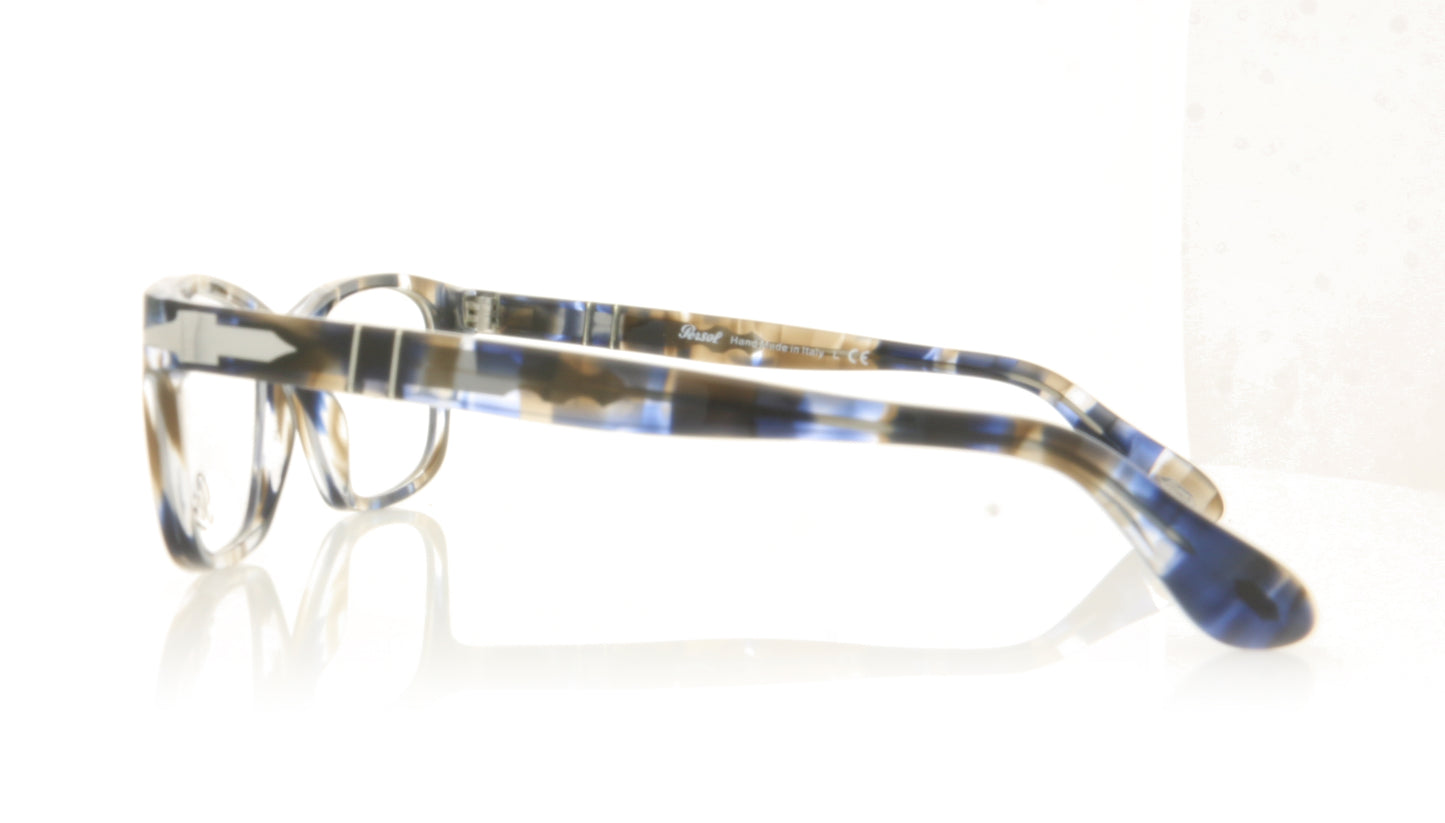 Persol 0PO3012V 1126 Striped Blue Glasses - Side