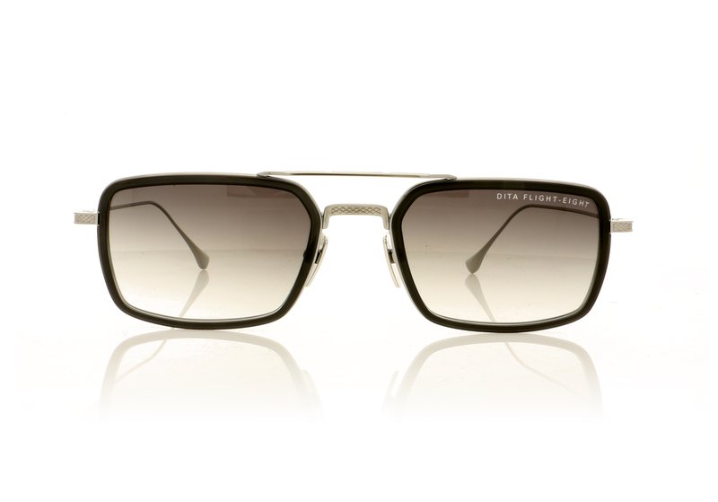 DITA Flight.008 DTS134-53-01 Black Palladium/Grey Graduated Lenses GRY-PLD Sunglasses - 53mm | 53
