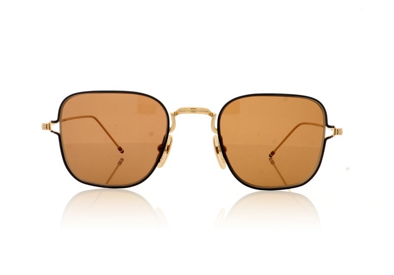 Thom Browne TB-116 TBS116 White Gold-Navy GLD/NVY Sunglasses - 49mm | 49