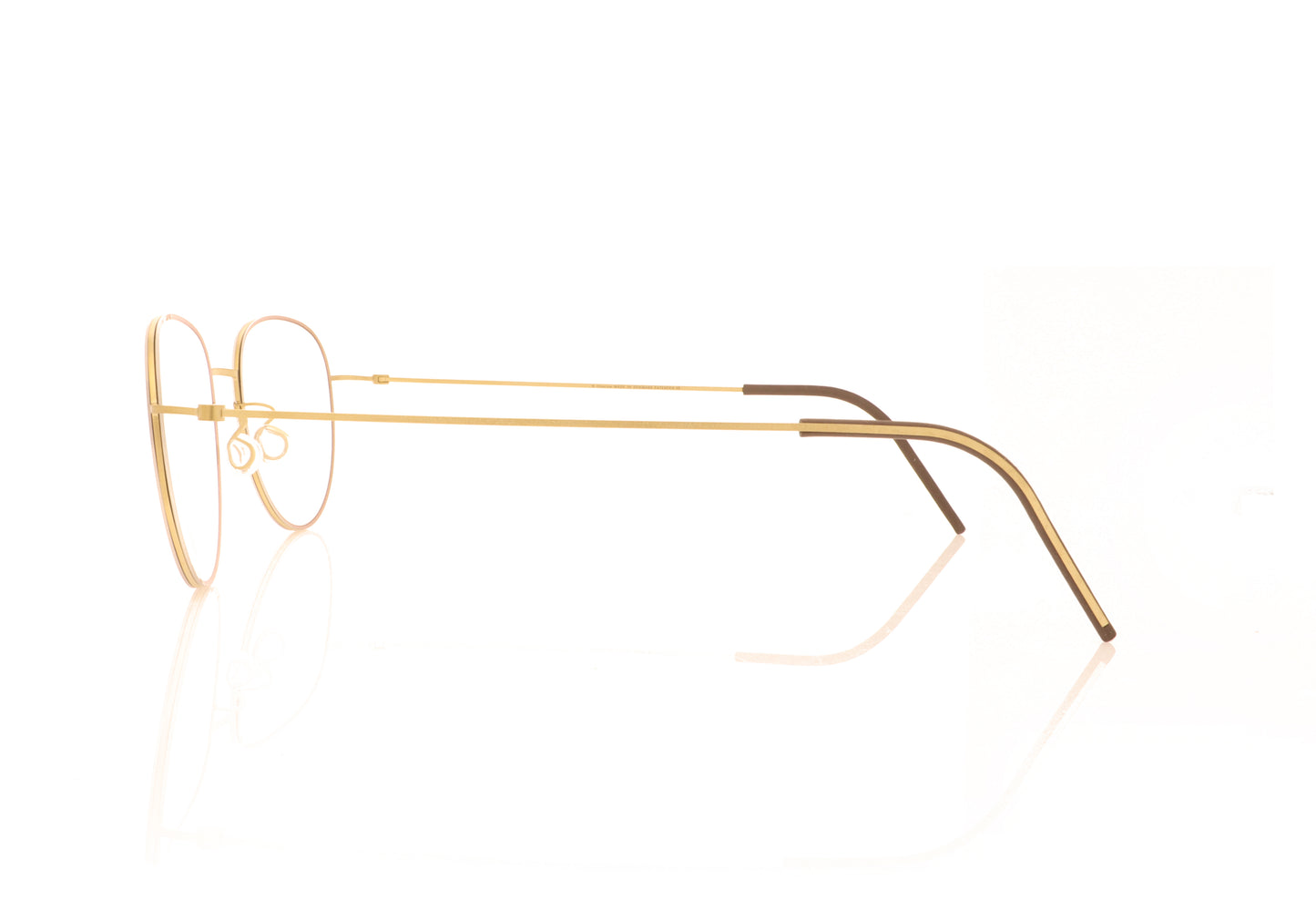 Lindberg thintanium 5512 GT GR69 Gold Glasses - Side
