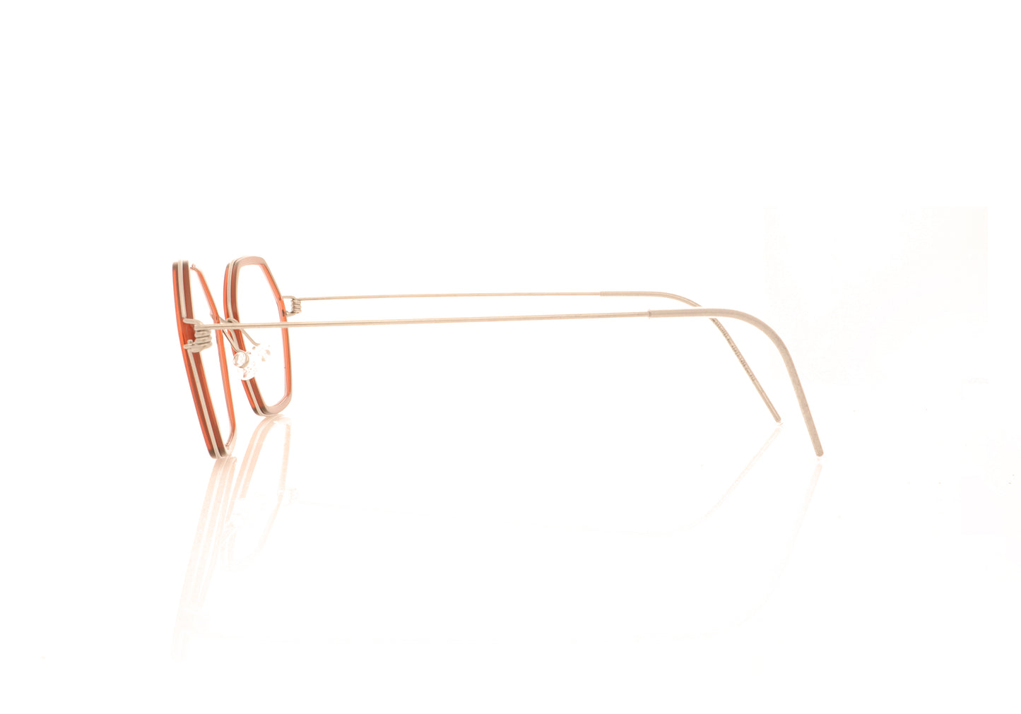 Lindberg Air Rim Rui P10 K258 Red Glasses - Side