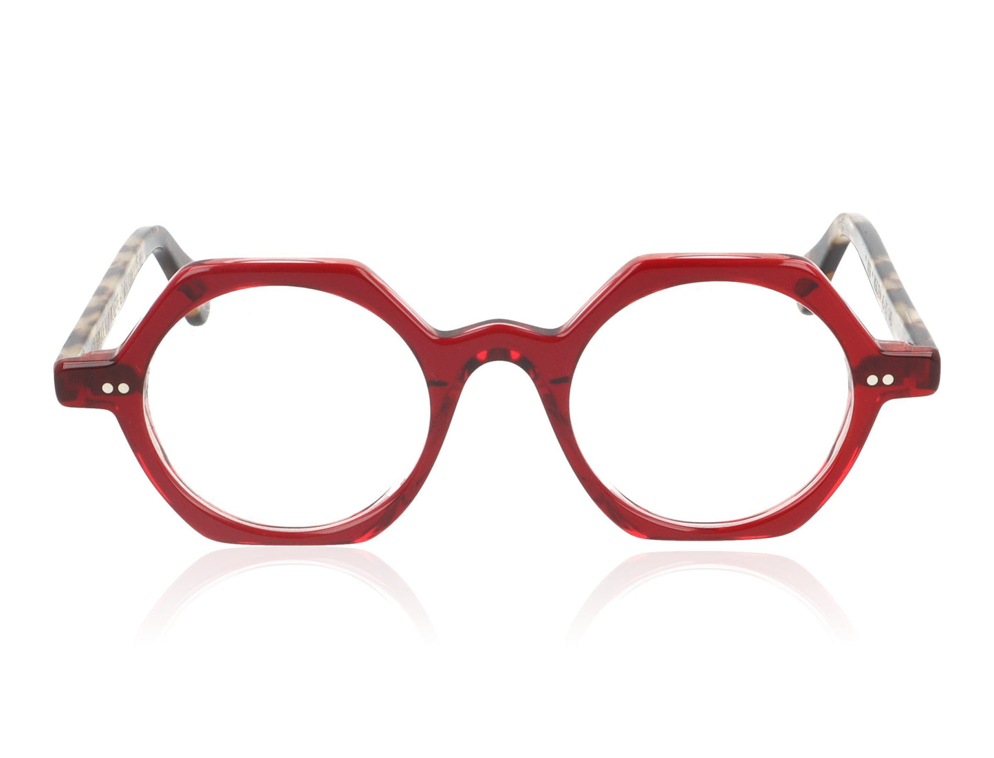 La Brique & La Violette Kiss RGC/EM Red and Tortoise Glasses - Front