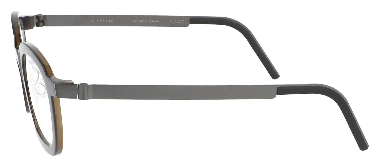 Lindberg buffalo 1858 H26 U9 Dark Brown Glasses - Side