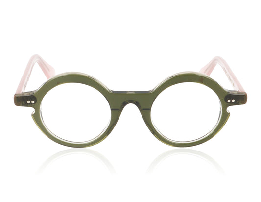 La Brique & La Violette Lip VEC/RS Green and Pink Glasses - Front