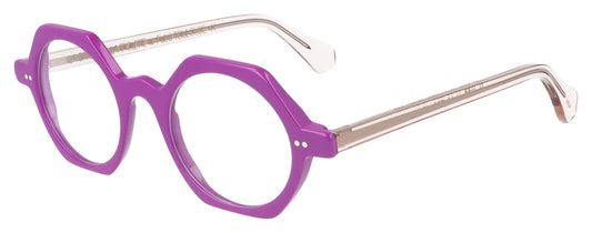 La Brique & La Violette Kiss VL Purple and Transparent Peach Glasses - Angle
