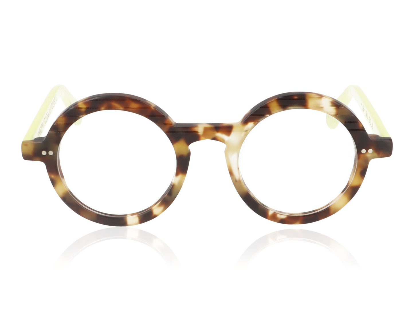 La Brique & La Violette Lea EM/JA Tortoise and Lime Glasses - Front
