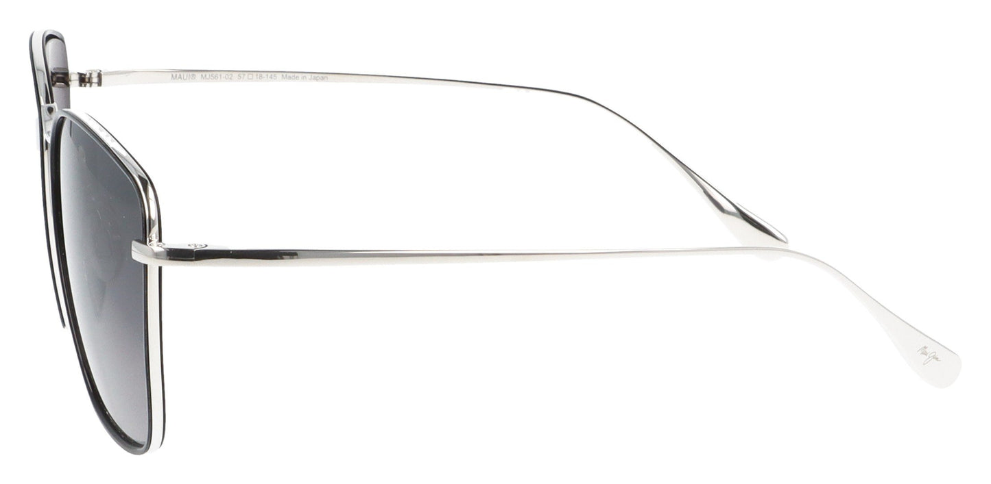 Maui Jim Tiger lily 02 Black and Silver Sunglasses - Side