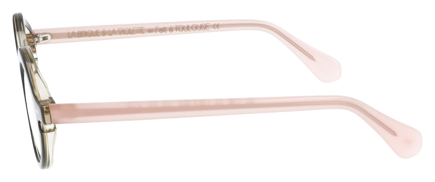 La Brique & La Violette Lip VEC/RS Green and Pink Glasses - Side