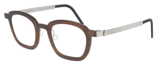 Lindberg buffalo 1858 T219 H18 10 Medium Brown Glasses - Angle