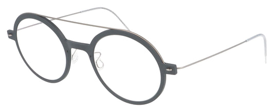 Lindberg N.O.W 6543 D15/P10 Charcoal with silver temples Glasses - Angle