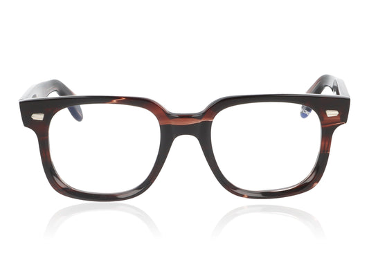 Cutler and Gross CGOP-1399 05 Striped Brown Havana Glasses - Front