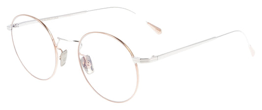Cutler and Gross AUOP-0001 04 Rose Gold and Silver Glasses - Angle