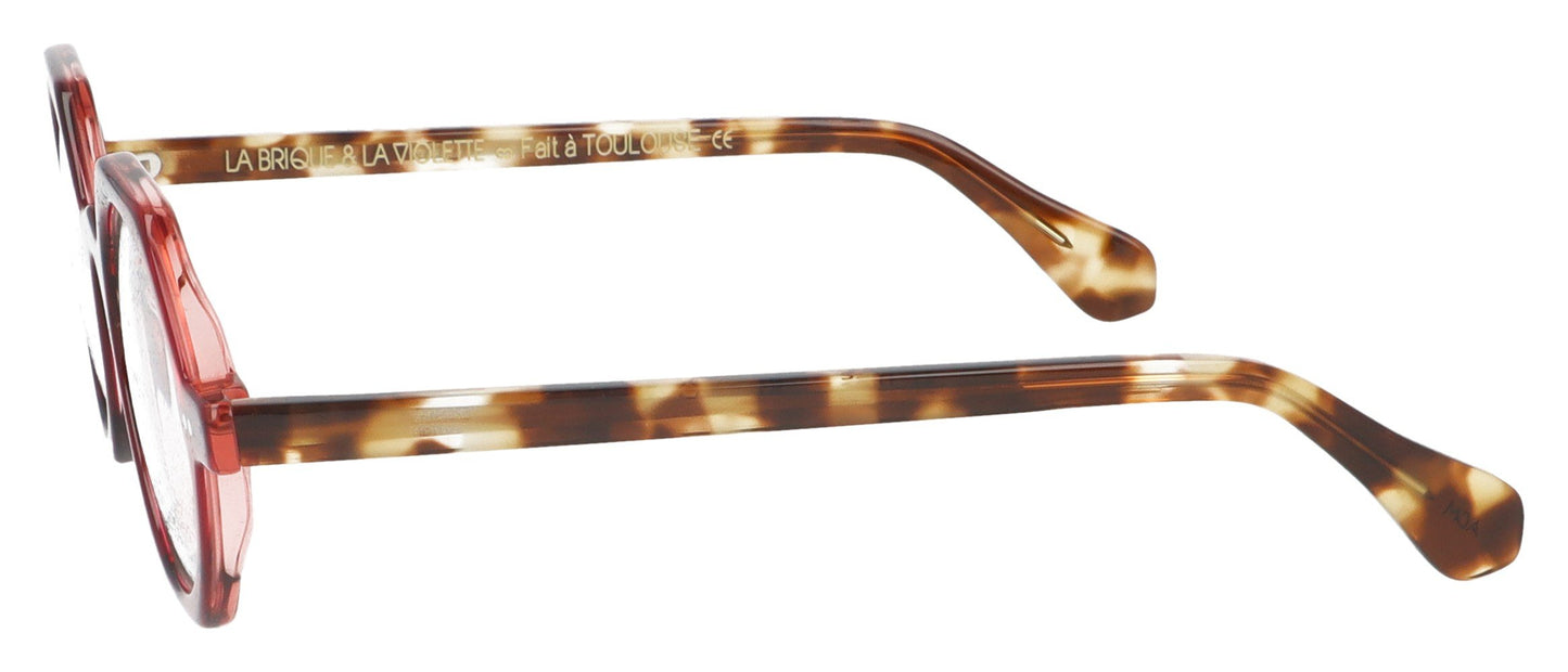 La Brique & La Violette Kiss RGC/EM Red and Tortoise Glasses - Side
