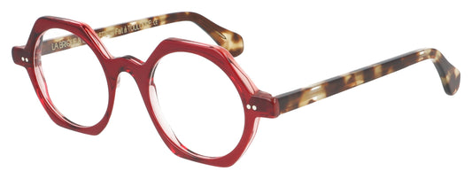 La Brique & La Violette Kiss RGC/EM Red and Tortoise Glasses - Angle