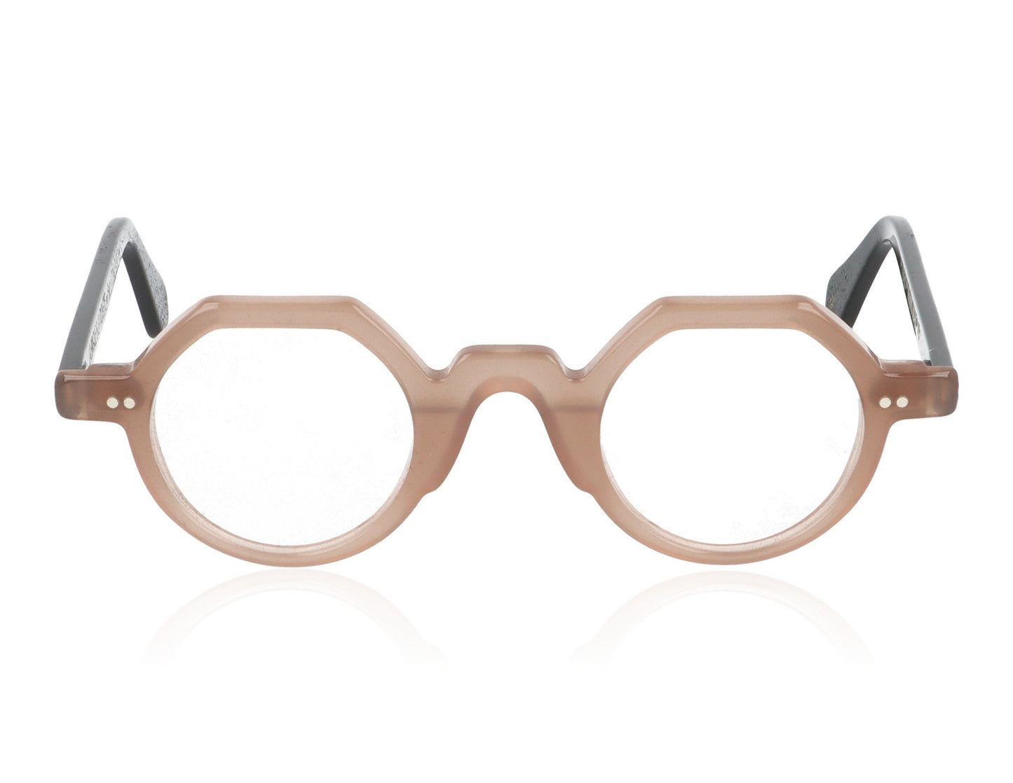 La Brique & La Violette Reglo NU/NO Brown and Black Glasses - Front