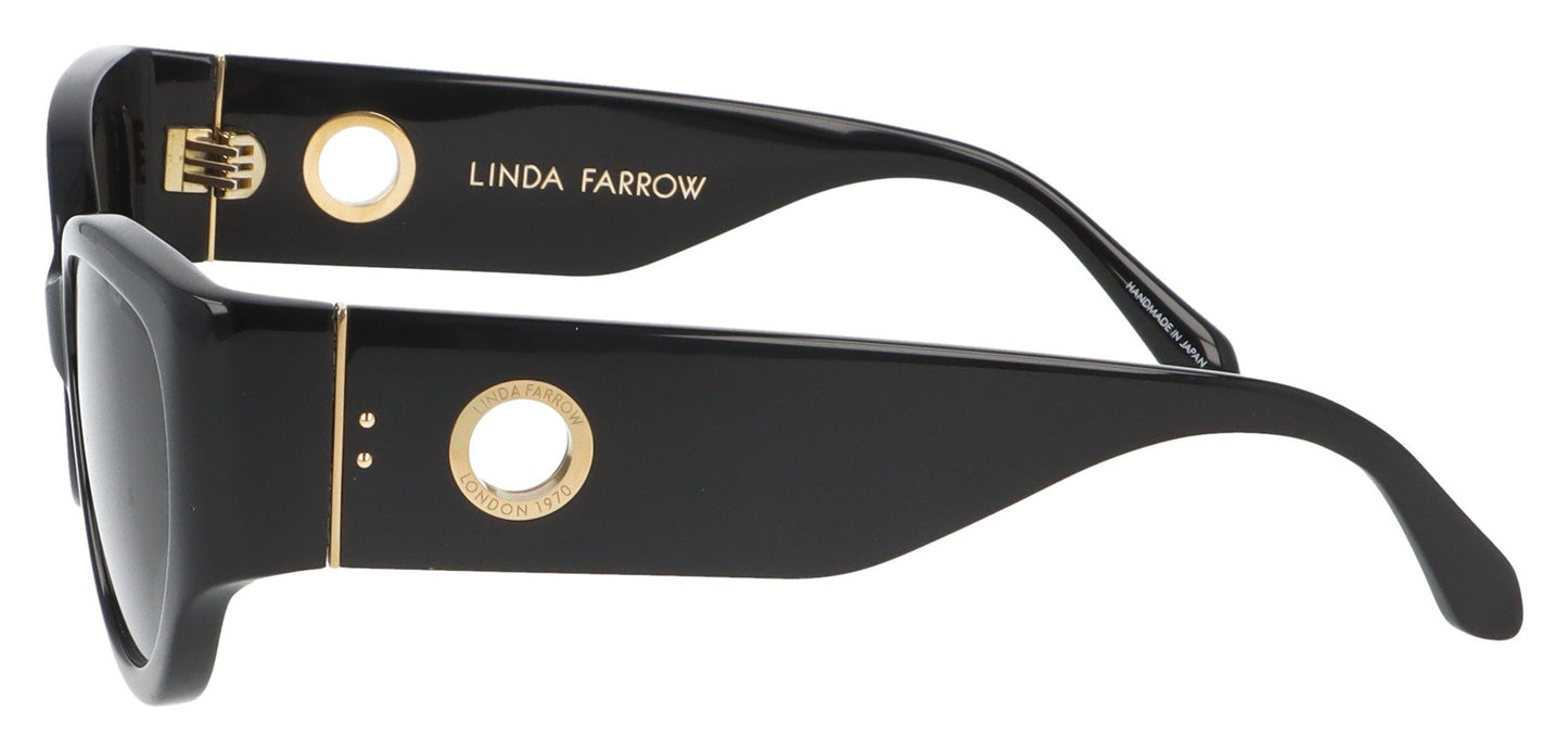 Linda Farrow Connie C1 Black Sunglasses - Side