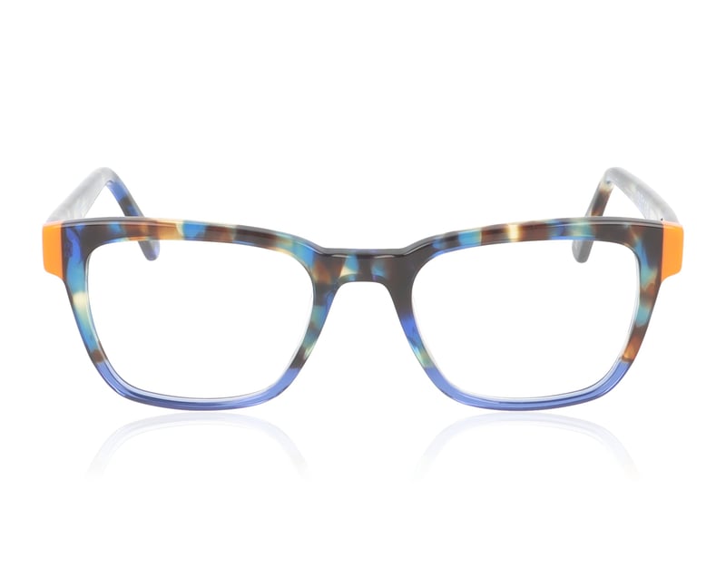 Wolf Eyewear 4100 Blue Tort Mixed Orange C14 Glasses - 51mm | 51