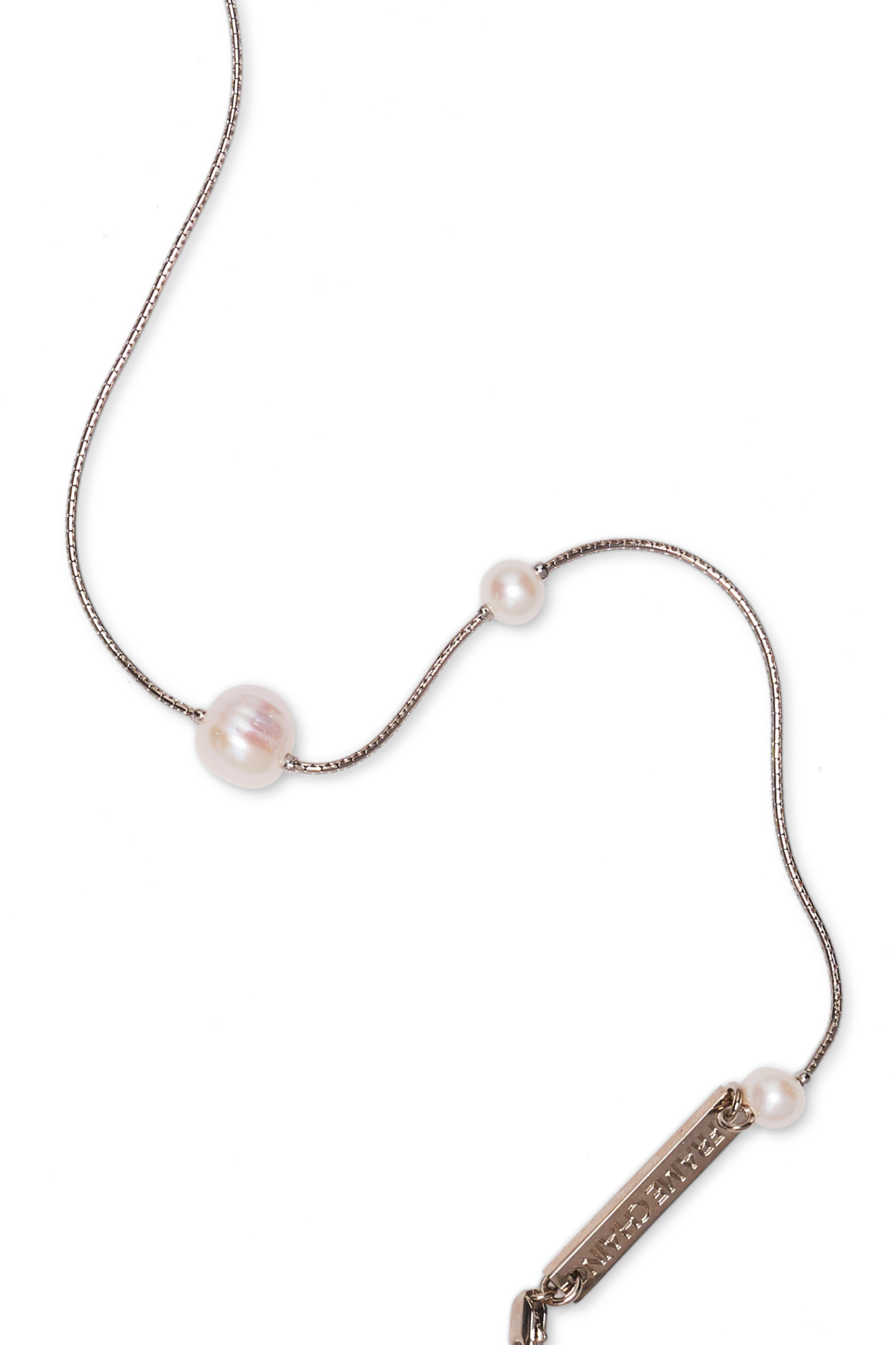 Frame Chain Drop Pearl WHG White Gold Frame Chain