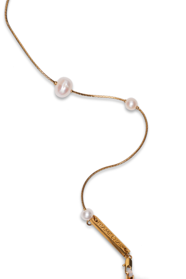 Frame Chain Drop Pearl 99 Gold