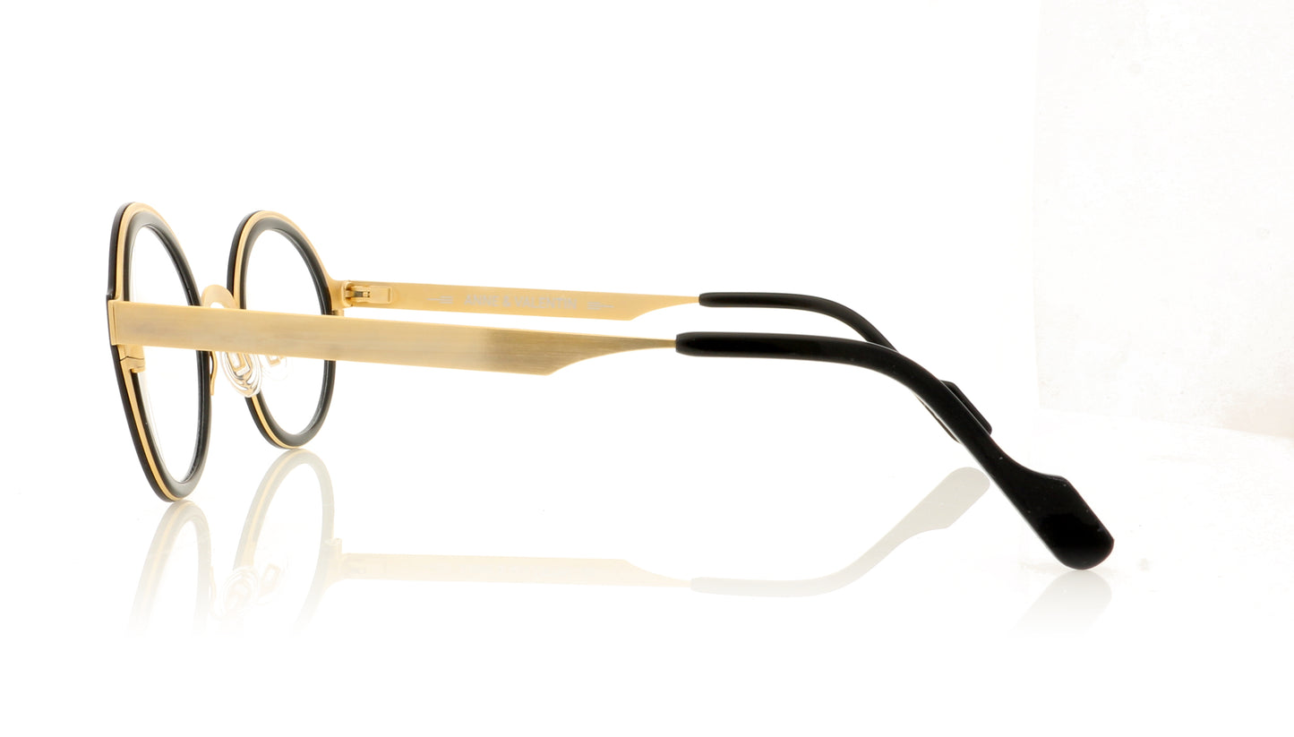 Anne & Valentin Fancy U247 Black Glasses - Side
