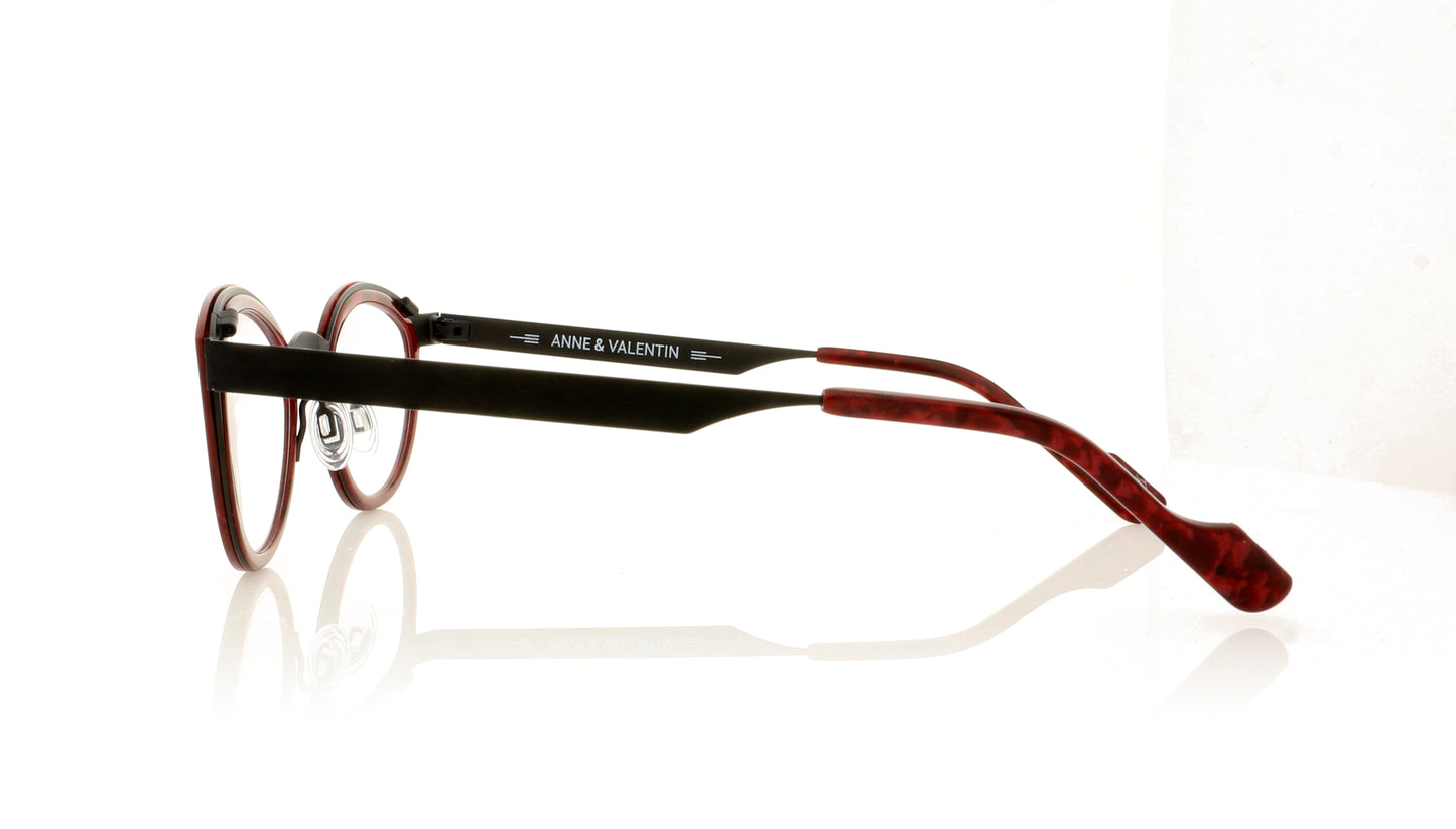 Anne & Valentin Fossette 8C32 Red Leaf Glasses - Side