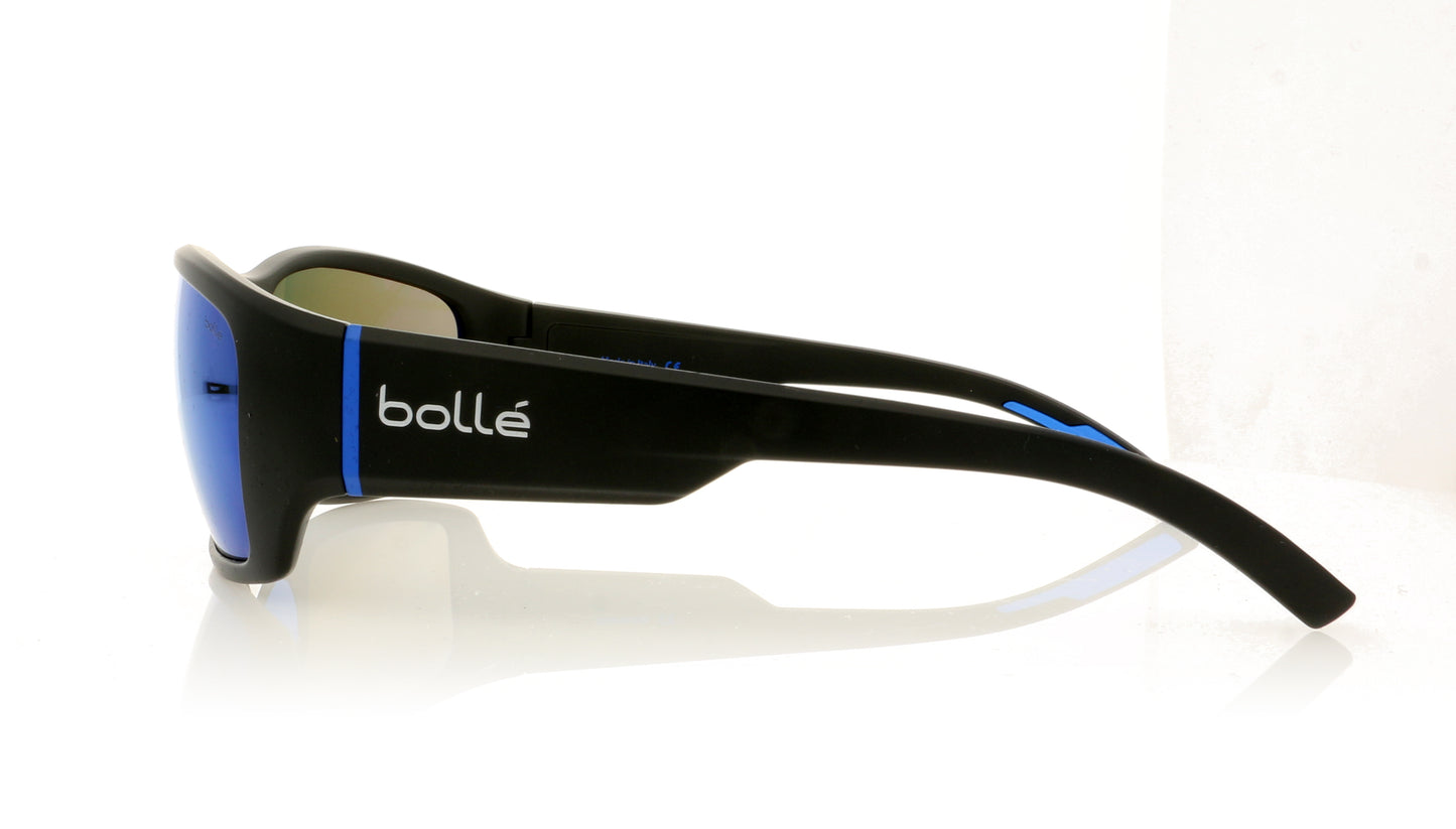 Bollé Ibex 12374 Matte Black Blue Sunglasses - Side