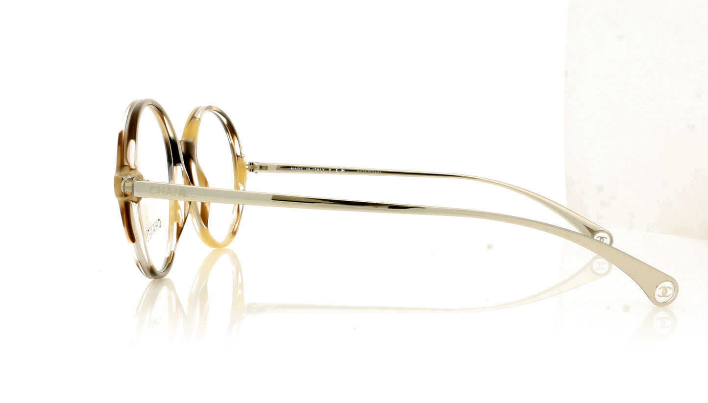 Chanel 0CH3398 1658 Striped Brown Glasses - Side