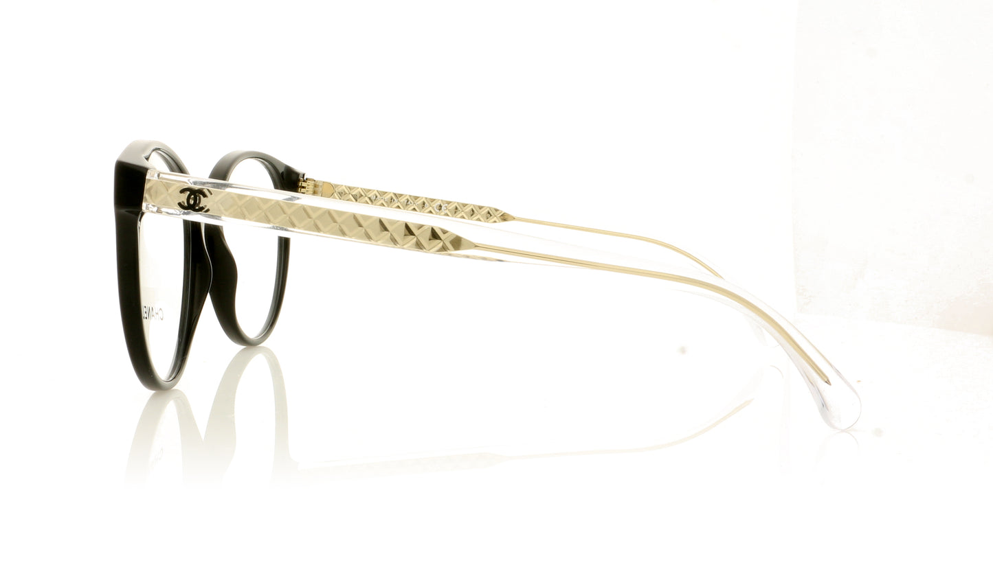 Chanel 0CH3401 C501 Black Glasses - Side