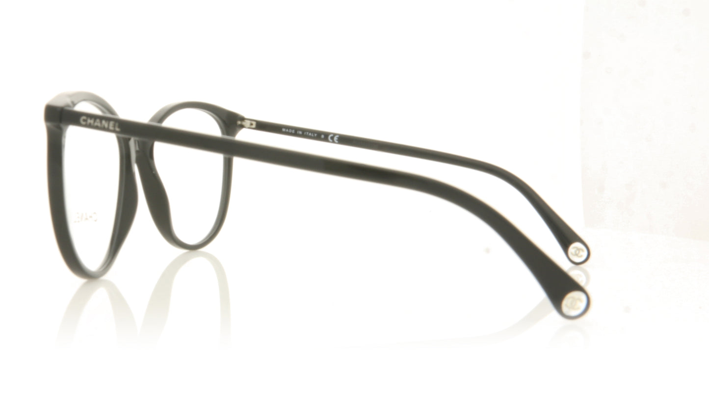 Chanel 0CH3412 C501 Black Glasses - Side