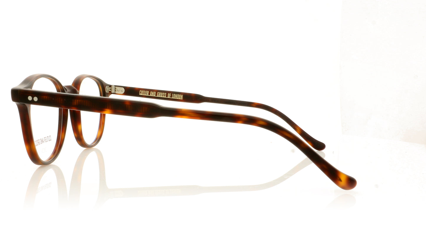 Cutler and Gross CG1312 1 Tortoise Glasses - Side