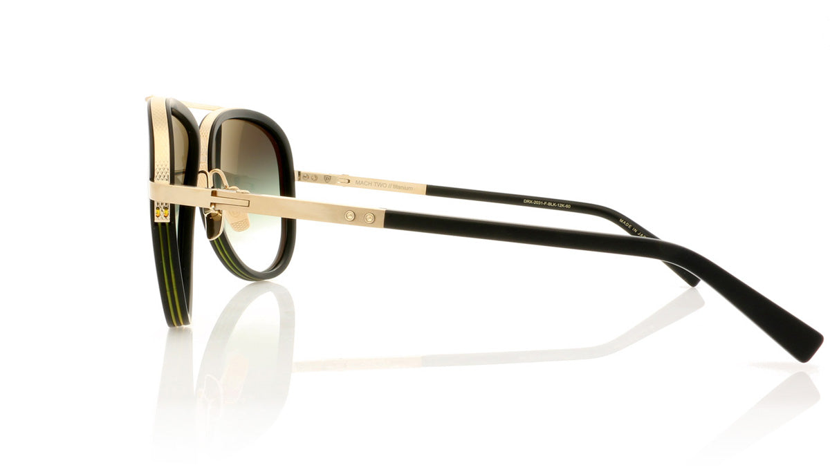 DITA Mach Two DRX-2031 F Mat Black Antique 12K Gld Sunglasses - Side