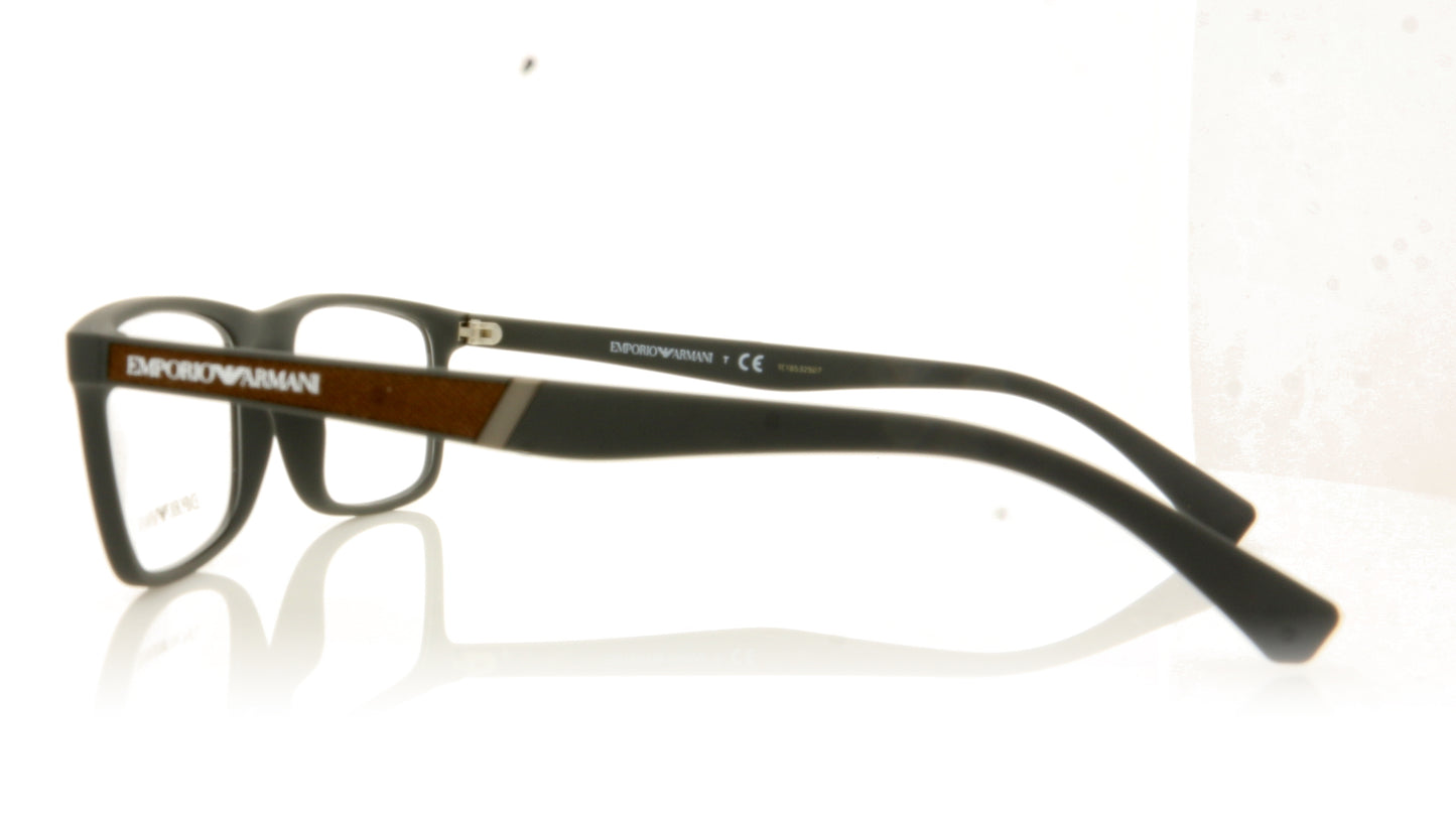 Emporio Armani 0EA3171 5437 Matte Dark Brown Glasses - Side