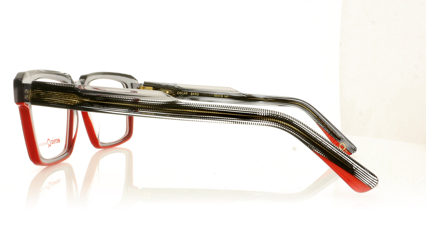 Etnia Barcelona Oscar BKRD Black Red Glasses - Side