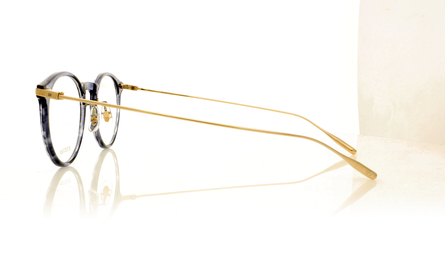 Eyevan 7285 Bliss DSEA Transparent Grey Blue Glasses - Side