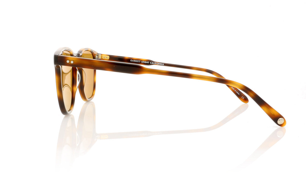 Garrett Leight Brooks 2002 CSBRN/SPFCOF Classic Brown Tortoise Sunglasses - Side