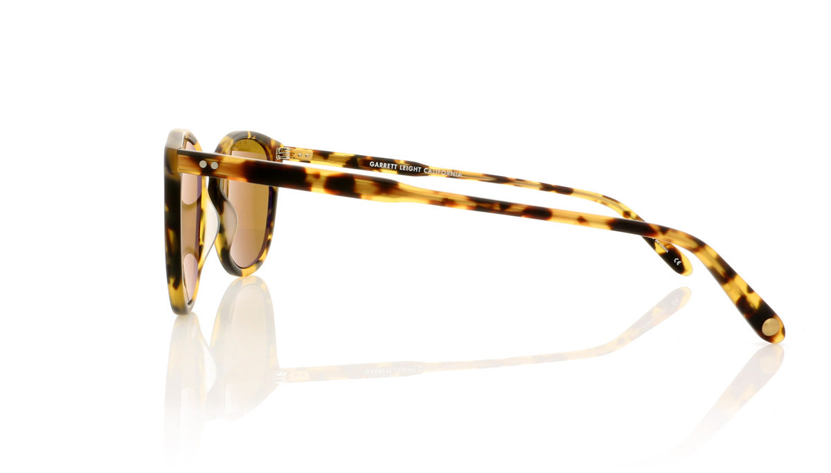 Garrett Leight Kinney 2007 MDKT/PBN Matte Dark Tortoise Sunglasses - Side