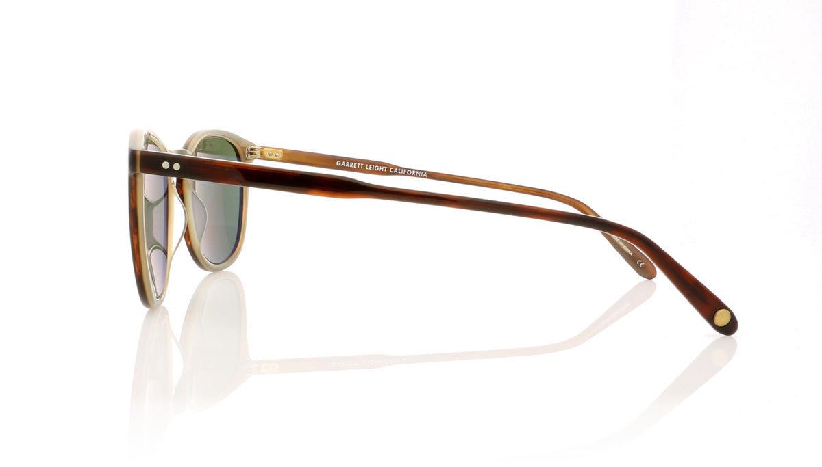Garrett Leight Kinney 2007 WHT/PG15 Whiskey Tortoise Sunglasses - Side
