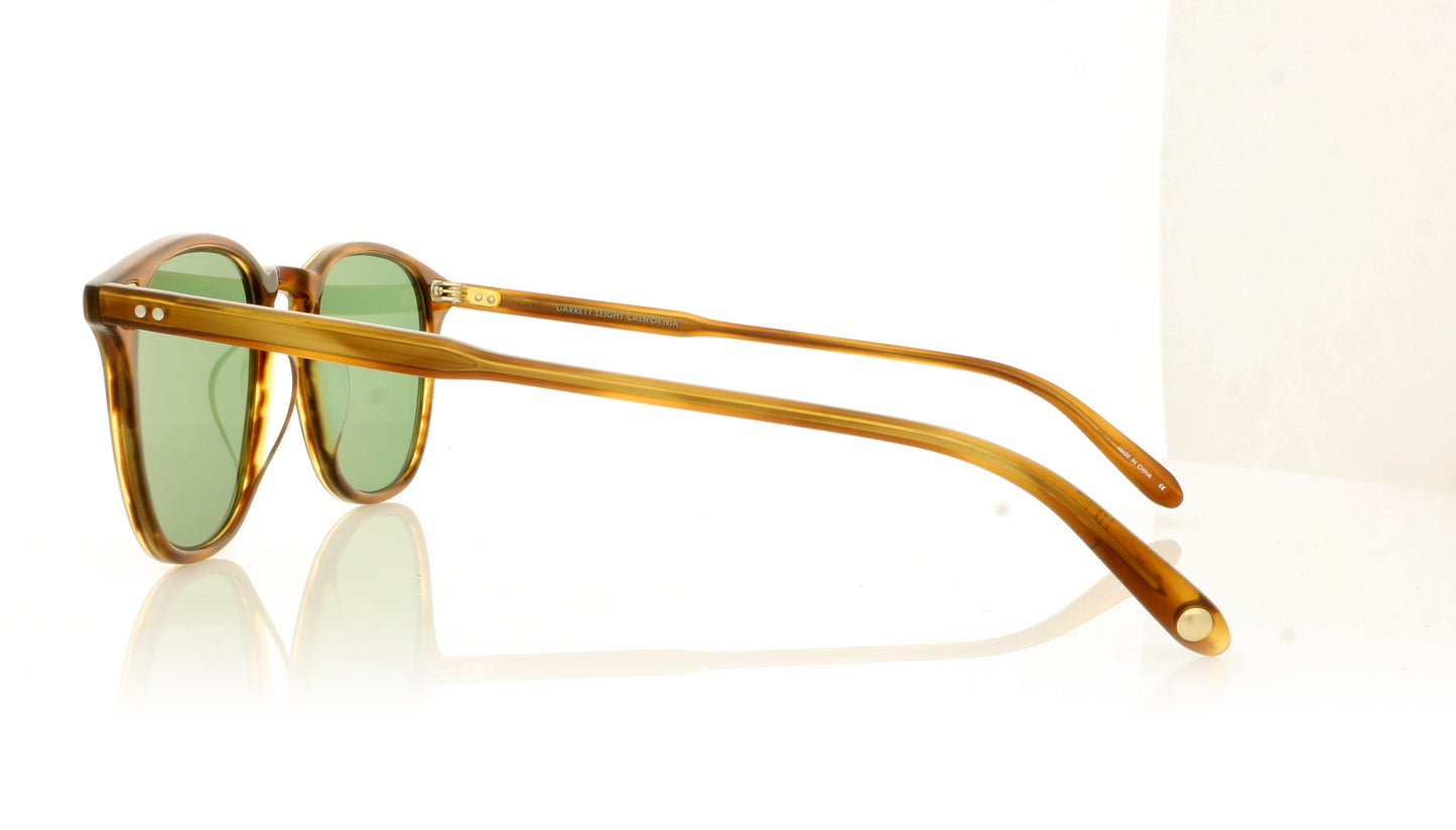 Garrett Leight Clark 2049 DB/SFPGN Demi Blonde Sunglasses - Side