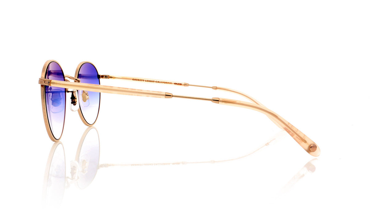 Garrett Leight Wilson M 4005 RG-PBL/MGLM Rose Gold Sunglasses - Side